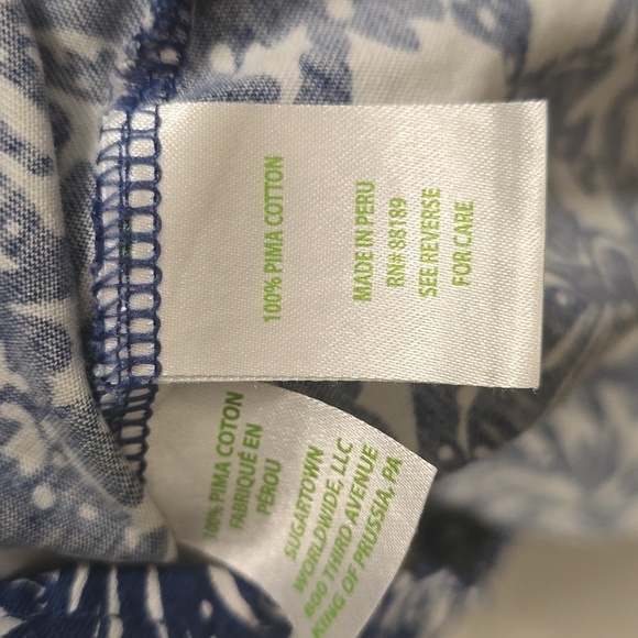 LILLY PULITZER Kristin Flounce Dress In Blue Oyster Bay - Picture 9 of 9